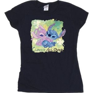 Li-cense Disney dames lilo and stitch st patrick´s day clover katoenen t-shirt