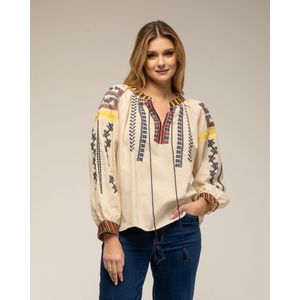 Top - Etnisch Borduursel - Vetersluiting