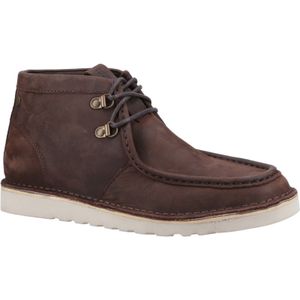 Hush Puppies - Oswald - Leren Herenschoenen - Bruin - Veterboots