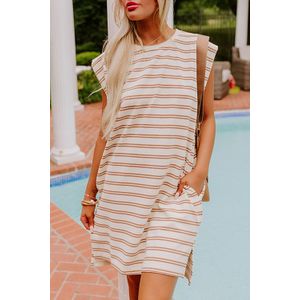 Gestreepte Mini Jurk Met Zakken