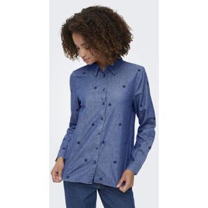 Jacqueline de Yong love l/s embr shirt wvn dia 15363999 medium blue denim