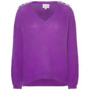 American Dreams Silja v neck knit deep purple -
