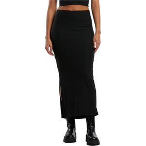 Urban Classics Dames geribbelde maxi rok met hoge split