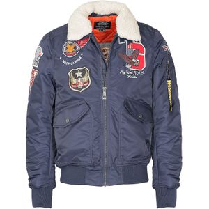 Top Gun - TG23002 - Bomberjack - Met Imitatiebontkraag