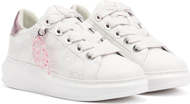 Karl Lagerfeld - Kl 62522-01V - Damessneakers - Wit - Leer