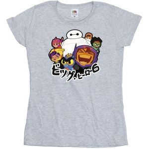 Li-cense Disney dames big hero 6 baymax groep manga katoenen t-shirt