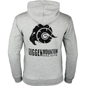 Heren - Wandelhoodie H06 - Lichtgrijs - Met Rits en Logo