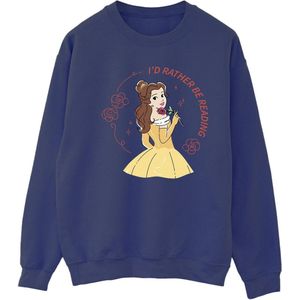 Li-cense Disney dames beauty and the beast i´d rather be reading sweatshirt
