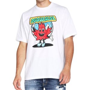 Dsquared2 - Maple Leaf - T-shirt - Wit
