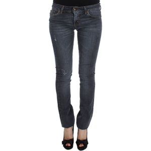 Cavalli Women's Blue Wash Cotton Blend Slim Fit Jeans