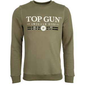 TOP GUN - Sweatshirt - Kaki - Zwart - Wit