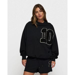 10Days - Sweatshirt - Zwart - Losse Pasvorm - Lange Mouw