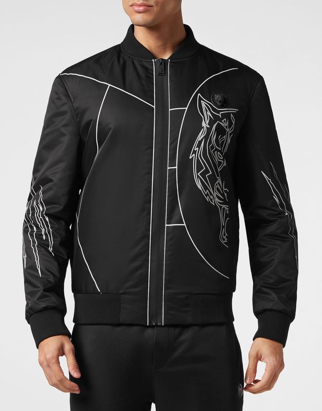 Plein Sport - Nylon Bomber Tiger Court Edition - Jack - Zwart