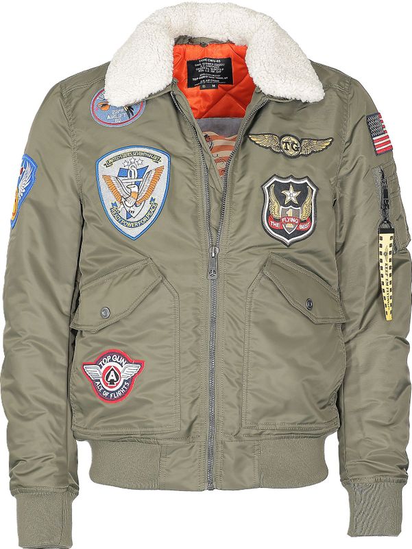 Top Gun - TG23005 - Bomberjack - Met Imitatiebontkraag