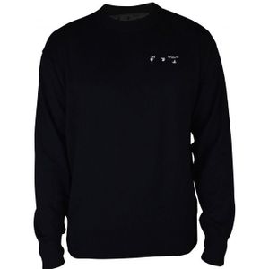 Off-White - Gebroken Witte Trui - Zwart - Lange Mouwen - Ronde Hals