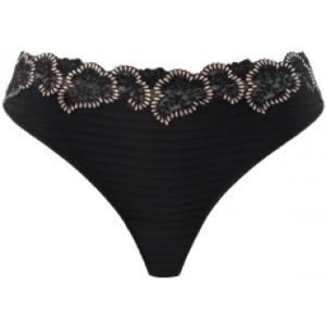 Louisa Bracq Elise string 41960 noir broderie nude