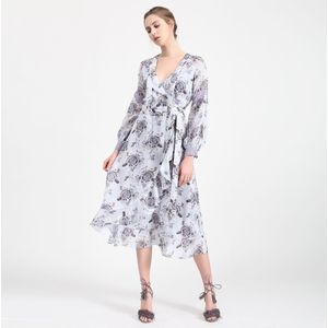 Wikkel bloemenprintjurk