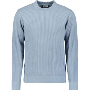 No Excess - Pullover Crewneck Rib - Dusty Blue - Trui
