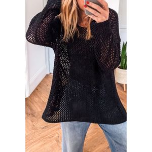 Open Gebreide Lange Mouwen Trui