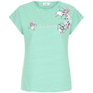 Top - Gestreept - Katoen/Elastaan - Korte Mouwen - Ronde Hals