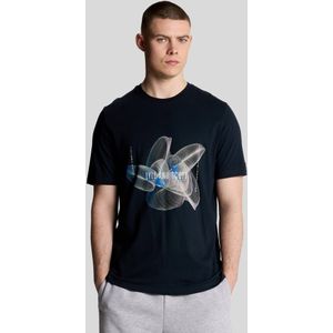 Lyle & Scott - 3D Lijn Graphic T-Shirt - Groen