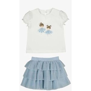 Mayoral - Zomer Set - Rok en T-shirt - Blauw - Katoen