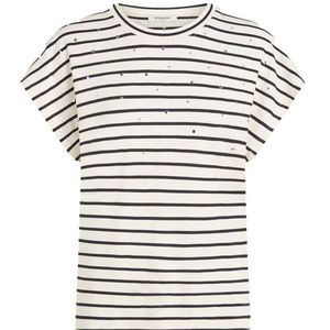 Beaumont - Frances Top - Cream - Korte Vleermuismouw - Ronde Hals