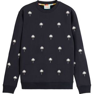 Scotch & Soda All-over embroidery sweatshirt black