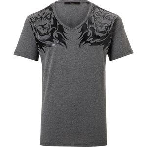 Billionaire - Spencer - Grijs - Katoenen Jersey T-Shirt - V-hals