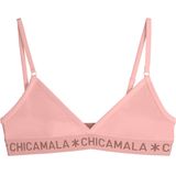 Muchachomalo Meisjes 1-pack triangle top effen pastelc