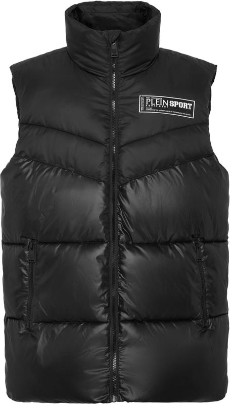 Plein Sport - Down Vest - Zwart - Nylon - Donsisolatie