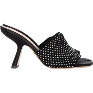 Nicholas Kirkwood Alba 90 Hakmuiltjes in Zwart Suède
