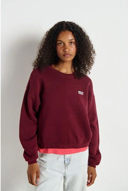 Sweater - Kersenrood - Katoen - Model Izubird - American Vintage