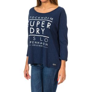 Nordic - Slouch Crew G60119XNS - Dames Sweater - Donkerblauw - 3/4 Mouwen