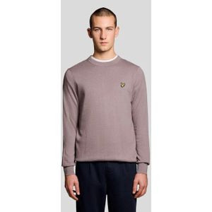 Lyle and Scott Cotton merino crew neck mauve