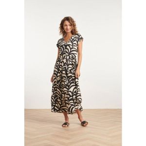Smashed Lemon 24073 maxi jurk met grafische print |
