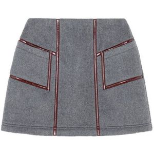 Laagam - Rok SK/M5001F01/8 FRANKI - Grijs - Strokenrok