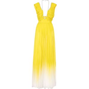 Philipp Plein - Lange Jurk Degrade - Geel - Chiffon