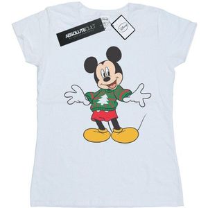 Li-cense Disney dames mickey mouse kersttrui stroke katoenen t-shirt