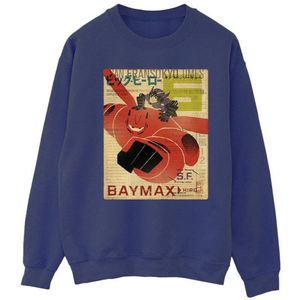 Li-cense Disney dames big hero 6 baymax flying baymax newspaper sweatshirt