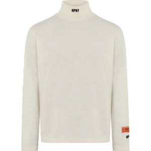 Heron Preston - Logo Geborduurd T-shirt - Wit - Katoen - Lange Mouwen