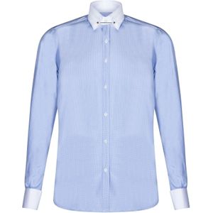 Heren - Club Kraag - Blauw - Shirt - Jaren 1920 - Peaky Blinders