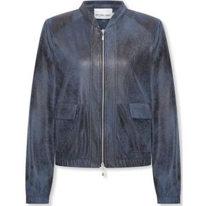 Helena Hart - Bomba Biker Leatherlook Jack - Blauw - Dames