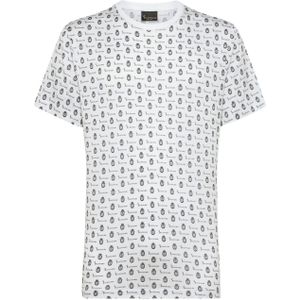 Billionaire - Ronde Hals SS Crest - T-shirt - Wit - Katoen