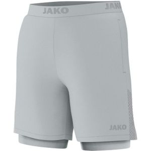 Jako - 2-in-1 Short Power - Sportbroek - Grijslicht - Materiaal