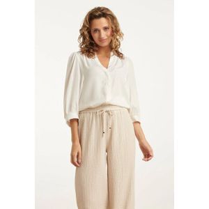 Smashed Lemon - 25142 - Blouse - Off-white - Rayon Satin