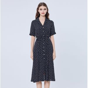 Retro print shirt-jurk