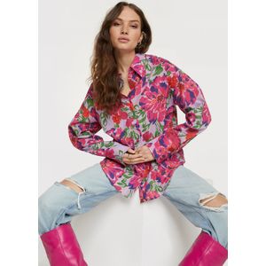 Alix The Label 2306942178 woven painted flower blouse