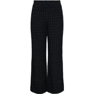 Only - Life Wide Glitter Pant JRS - Broek - Zwart - Wijde Pijp - Glitterfinish