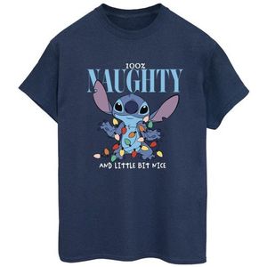 Li-cense Disney dames lilo & stitch naughty & nice katoenen vriendje t-shirt